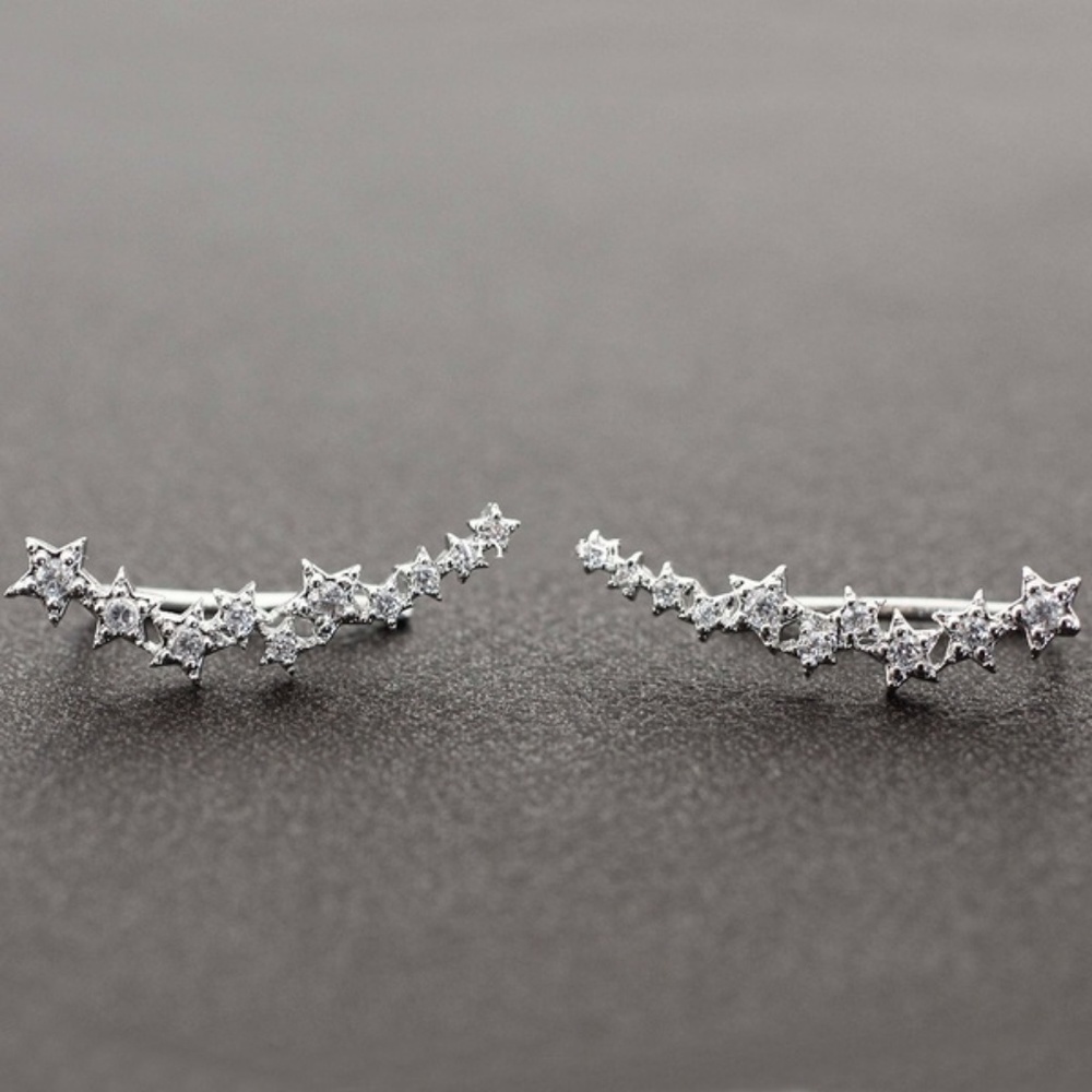 Star Crystal Ear Climbers - Picture 5 of 5